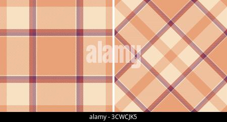 Deux motifs écossais pastel sans couture. Parfait pour la conception textile, les arrière-plans de site Web ou la marque automnale. Ces tons doux et muets offrent un polyvalent Illustration de Vecteur