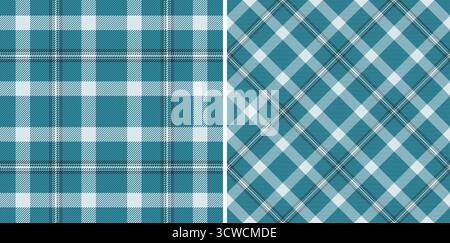 Vecteur textile de fond de tartan sans couture de contrôle avec un plaid de texture de tissu de motif. Décoré dans des couleurs froides pour des jetés confortables décor de salon. Illustration de Vecteur