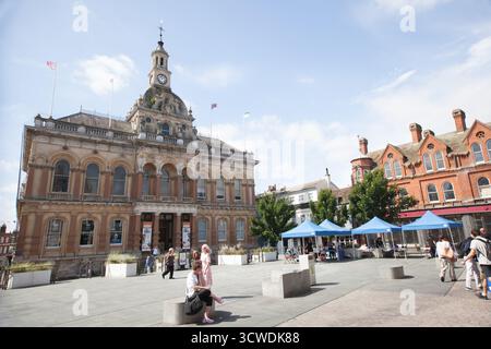 Vue sur l'hôtel de ville d'Ipswich au centre de la ville, dans le Suffolk au Royaume-Uni Banque D'Images