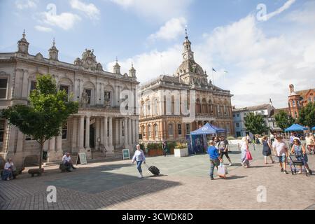 Vue sur l'hôtel de ville d'Ipswich au centre de la ville, dans le Suffolk au Royaume-Uni Banque D'Images