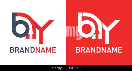 lettre vectorielle par conception de logo plat Illustration de Vecteur