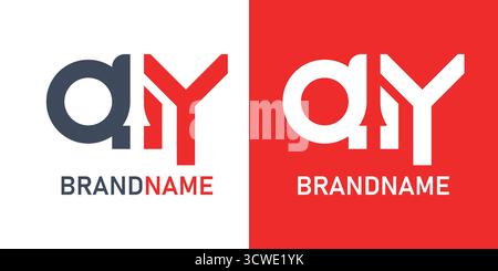 Modèle de conception de logo Letter ay Illustration de Vecteur