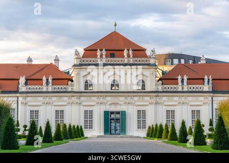 Vienne Autriche - 12 septembre 2025 : Palais du Belvedere à Vienne Autriche sans personne regardant un bâtiment Banque D'Images