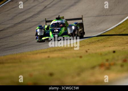 18 JARVIS Oliver (gbr), HEINEMEIER HANSSON David (dnk), LUTKE Tobi (CAN), Era Motorsport, ORECA LMP2 07, #18, action lors du Motul petit le Mans 2025, 11ème manche du Championnat IMSA WeatherTech Sportscar 2025, du 9 au 11 octobre 2025 sur le Michelin Raceway Road Atlanta à Braselton, Géorgie, États-Unis d'Amérique - photo Joao Filipe/DPPI crédit : DPPI Media/Alamy Live News Banque D'Images