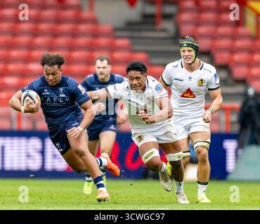 Benjamin Elizalde de Bristol Bear se sépare du match de rugby Greg Fisilau Gallagher Prem de Exeter Chief à Ashton Gate, Bristol Bristol Bears v Exeter Chiefs Ashton Gate Stadium Bristol Martin Edwards/Alamy Live News Saturday11,octobre,2025Ashton Gate Stadium,Copyright Martin Edwards tous droits réservés. Image protégée par les lois internationales sur les droits d'auteur crédit : Martin Edwards/Alamy Live News Banque D'Images