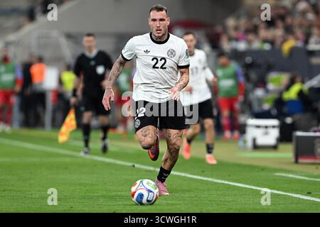 Sinsheim, Allemagne. 10 octobre 2025. Football : qualification Coupe du monde Europe, Allemagne - Luxembourg, phase de groupes, Groupe A, Journée 3, PreZero Arena, #22# joue le ballon. Crédit : Federico Gambarini/dpa/Alamy Live News Banque D'Images