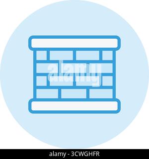 Briques mur Vector icône Design illustration Illustration de Vecteur