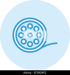 Illustration de conception d'icône de vecteur de bobine de film Illustration de Vecteur