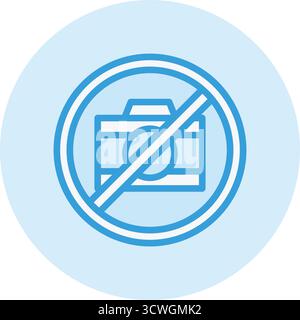 Aucune illustration de conception d'icône vectorielle de caméra Illustration de Vecteur