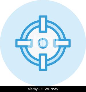 Illustration de la conception de l'icône de vecteur cible Illustration de Vecteur