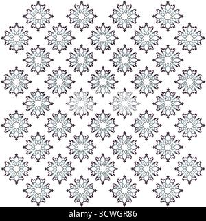 motif floral noir et blanc Banque D'Images