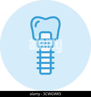 Illustration de conception d'icône vectorielle d'implant dentaire Illustration de Vecteur