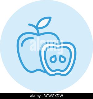 Illustration de conception d'icône de vecteur Apple Illustration de Vecteur