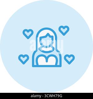 Illustration de conception d'icône de vecteur de fille Illustration de Vecteur