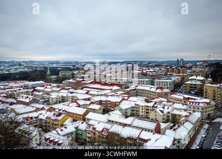 L'horizon de Göteborg en hiver, photo HDR, Suède Banque D'Images