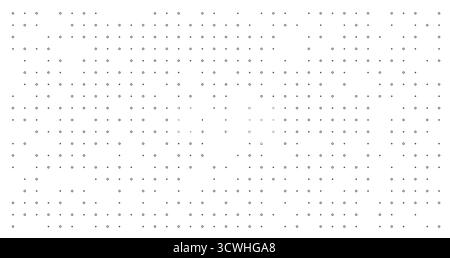 Modèle sans couture abstrait de petits cercles et croix disposés dans une grille aléatoire sur un fond blanc isolé parfait pour l'illustration vectorielle de projets de conception modernes Illustration de Vecteur