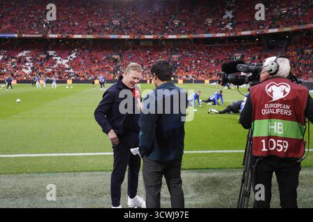 Amsterdam, pays-Bas. 12 octobre 2025. Amsterdam, pays-Bas. 12 octobre 2025. AMSTERDAM, 12-10-2025, JohanCruyff Stadium, saison 2025/2026, qualification pour la Coupe du monde de la FIFA entre les pays-Bas et la Finlande. La photo montre Ronald Koeman crédit : Pro Shots/Alamy Live News crédit : Pro Shots/Alamy Live News Banque D'Images