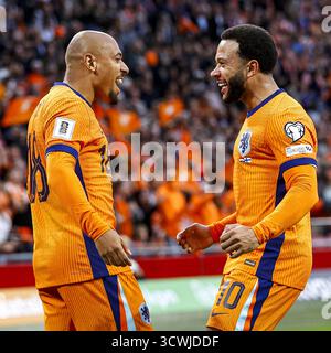 Amsterdam, pays-Bas. 12 octobre 2025. Amsterdam, pays-Bas. 12 octobre 2025. AMSTERDAM, 12-10-2025, JohanCruyff Stadium, saison 2025/2026, qualification pour la Coupe du monde de la FIFA entre les pays-Bas et la Finlande. Photo montre crédit : Pro Shots/Alamy Live News crédit : Pro Shots/Alamy Live News Banque D'Images