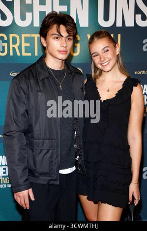Noah Miguel Oechsle Rodriguez mit Freundin Lara Spengler beim projection spéciale zum Kinofilm 'All das Ungesagte zwischen uns - regrettant You' im Zoo Palast. Berlin, 12.10.2025 Banque D'Images
