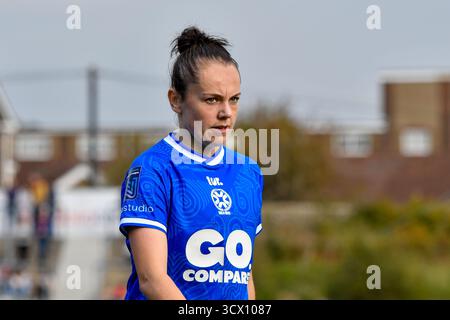 Lewes, Angleterre. 12 octobre 2025. Georgia Walters of Gwalia United lors du match de la FA Women's National League Southern premier Division entre Lewes et Gwalia United au Dripping Pan à Lewes, Angleterre, Royaume-Uni, le 12 octobre 2025. Crédit : Duncan Thomas/Majestic Media. Banque D'Images