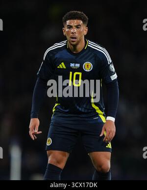 Photo du dossier datée du 09-10-2025 de l'écossais Che Adams, qui n'avait aucune plainte contre les fans qui ont montré leur insatisfaction suite à la victoire de l'Écosse en qualification de la Coupe du monde contre la Biélorussie. Date d'émission : lundi 13 octobre 2025. Banque D'Images