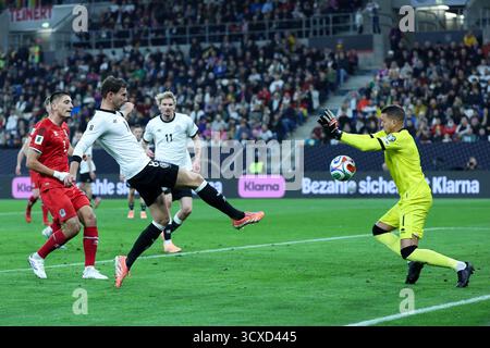 Sinsheim, Allemagne. 10 octobre 2025. Fussball WM-Qualifikation Deutschland - Luxemburg AM 10.10.2025 in der PreZero Arena in Sinsheim Leon Goretzka ( Deutschland ), la réglementation mitte DFB interdit toute utilisation de photographies comme séquences d'images et/ou quasi-vidéo. Foto : Revierfoto crédit : ddp Media GmbH/Alamy Live News Banque D'Images