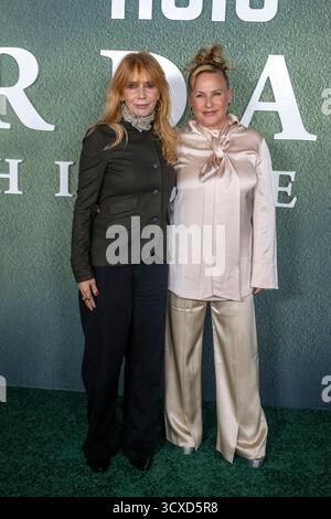New York, États-Unis. 13 octobre 2025. (G-d) Rosanna Arquette et Patricia Arquette assistent à la création New-yorkaise de Murdaugh : Death in the Family de Hulu au 7 Hudson Square. Crédit : SOPA images Limited/Alamy Live News Banque D'Images