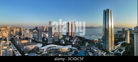 Shenzhen Nanshan Shekou Landmark Chine Merchants Tower Sea World photographie aérienne Banque D'Images