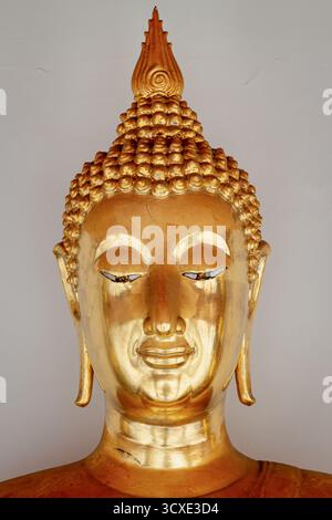 Gros plan de Buddhas Head, Royal Grand Palace, Bangkok, Thaïlande Banque D'Images