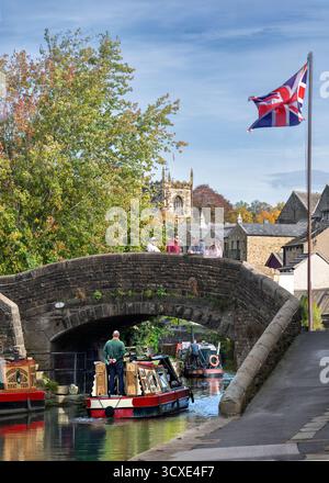 Port de plaisance de Skipton sur le Leeds Liverpool canal Banque D'Images