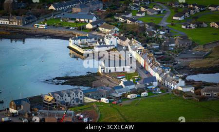 Vues aériennes sur l'île de Whithorn, Dumfries et Galloway Banque D'Images