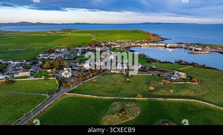Vues aériennes sur l'île de Whithorn, Dumfries et Galloway Banque D'Images