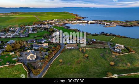 Vues aériennes sur l'île de Whithorn, Dumfries et Galloway Banque D'Images