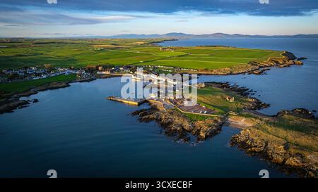 Vues aériennes sur l'île de Whithorn, Dumfries et Galloway Banque D'Images