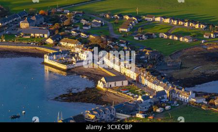 Vues aériennes sur l'île de Whithorn, Dumfries et Galloway Banque D'Images