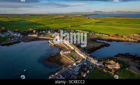 Vues aériennes sur l'île de Whithorn, Dumfries et Galloway Banque D'Images