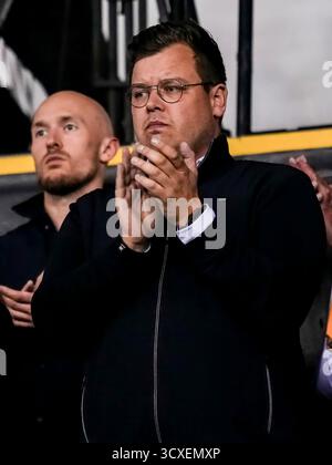 Arnhem, pays-Bas. 06 octobre 2025. ARNHEM, 06-10-2025, GelreDome, saison 2025/2026, football néerlandais Keuken Kampioen Divisie, match entre vitesse et FC Den Bosch, photo montrant le directeur général de vitesse Ben Mansvelder crédit : Pro Shots/Alamy Live News Banque D'Images