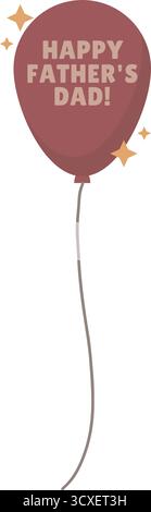 Célébrez la fête des pères avec ce motif ballon festif. Parfait pour les cartes, les médias sociaux, ou tout design honorant un papa spécial. Un simple et charmant Illustration de Vecteur