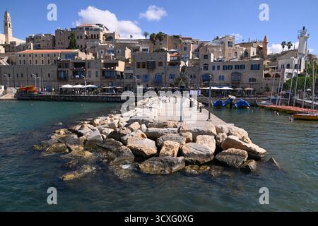 Tel Aviv, Israël. 12 octobre 2025. Old Jaffa à tel Aviv, Israël, le 12 octobre 2025. (Photo de Lionel Urman/Sipa USA) crédit : Sipa USA/Alamy Live News Banque D'Images