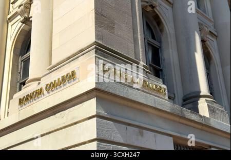 Boricua College, détail extérieur du bâtiment, 3755 Broadway, Audubon Terrace, Washington Heights, Manhattan, New York City, New York, États-Unis Banque D'Images