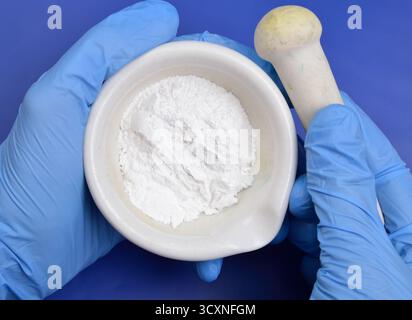 Le stéarate de zinc est un savon de zinc largement utilisé industriellement. Banque D'Images