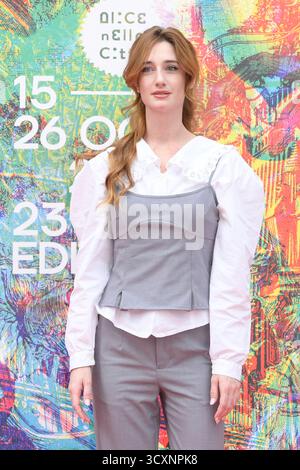 Rome, Italie. 15 octobre 2025. Federica Baù assiste à la séance photo du film 'Squali' pendant le Rome film Fest 2025 à l'Auditorium Parco Della Musica. Crédit : SOPA images Limited/Alamy Live News Banque D'Images