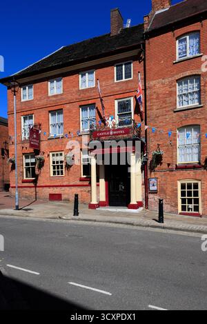 The Castle Hotel, Tamworth Town, Staffordshire, Angleterre, Royaume-Uni Banque D'Images