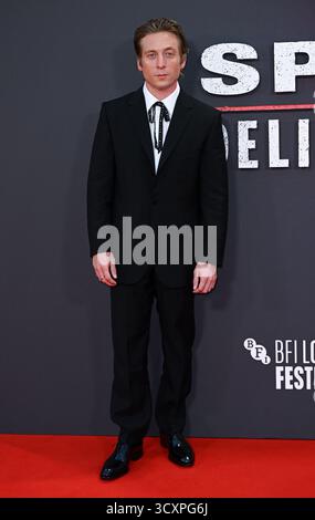 Londres, Royaume-Uni. 15 octobre 2025. Jeremy Allen White présent au Springsteen Deliver me from Nowhere BFI London film Festival Gala UK Premiere, BFI Southbank. Crédit : Doug Peters/EMPICS/Alamy Live News Banque D'Images