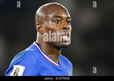 Paris, France. 10 octobre 2025. Jean-Philippe Mateta lors du match de qualification de la Coupe du monde de la FIFA 2026 France vs Azerbaïdjan au Parc des Princes le 10 octobre 2025 à Paris. Crédit : DPPI Media/Alamy Live News Banque D'Images