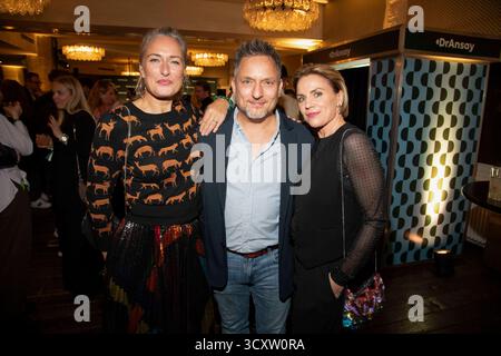 abb Eva Mona Rodekirchen, Lars Pape und Gisa Zach zu Gast BEI der Feier zur Neupositionierung von DrAnsay im Soho House Berlin, Berlin den 15.10.2025 Berlin Deutschland *** abb Eva Mona Rodekirchen, Lars Pape et Gisa Zach en tant qu'invités à la célébration du repositionnement de DrAnsay à Soho House Berlin, Berlin 15 10 2025 Berlin Allemagne Banque D'Images