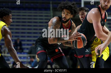 Belgrade, Serbie. 16 octobre 2025. Tyler Dorsey de l'Olympiacos lors du match de basket-ball Euroleague entre le Maccabi tel-Aviv et l'Olympiacos le 16 octobre. 2025. À Belgrade (Serbie). (Photo de Pedja Milosavljevic/STARSPORT ©) Banque D'Images