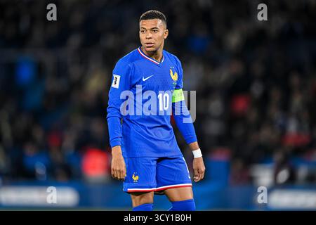 Paris, France. 10 octobre 2025. Kylian Mbappe lors du match de qualification de la Coupe du monde de la FIFA 2026 France vs Azerbaïdjan au Parc des Princes le 10 octobre 2025 à Paris. Crédit : Victor Joly/Alamy Live News Banque D'Images