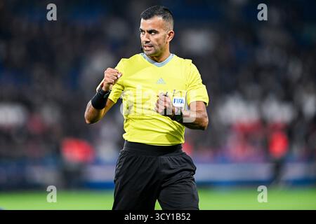 Paris, France. 10 octobre 2025. Arbitre lors du match qualificatif de la Coupe du monde de la FIFA 2026 France VS Azerbaïdjan au Parc des Princes le 10 octobre 2025 à Paris. Crédit : Victor Joly/Alamy Live News Banque D'Images