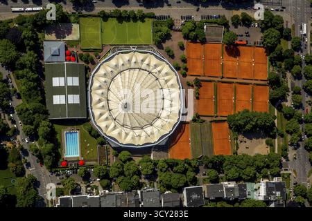 Courts de tennis Rothenbaum, Rothenbaum Sport GmbH, Hambourg, ville libre et hanséatique de Hambourg, Allemagne, Europe, vue aérienne, vue plongeante, ph aérien Banque D'Images